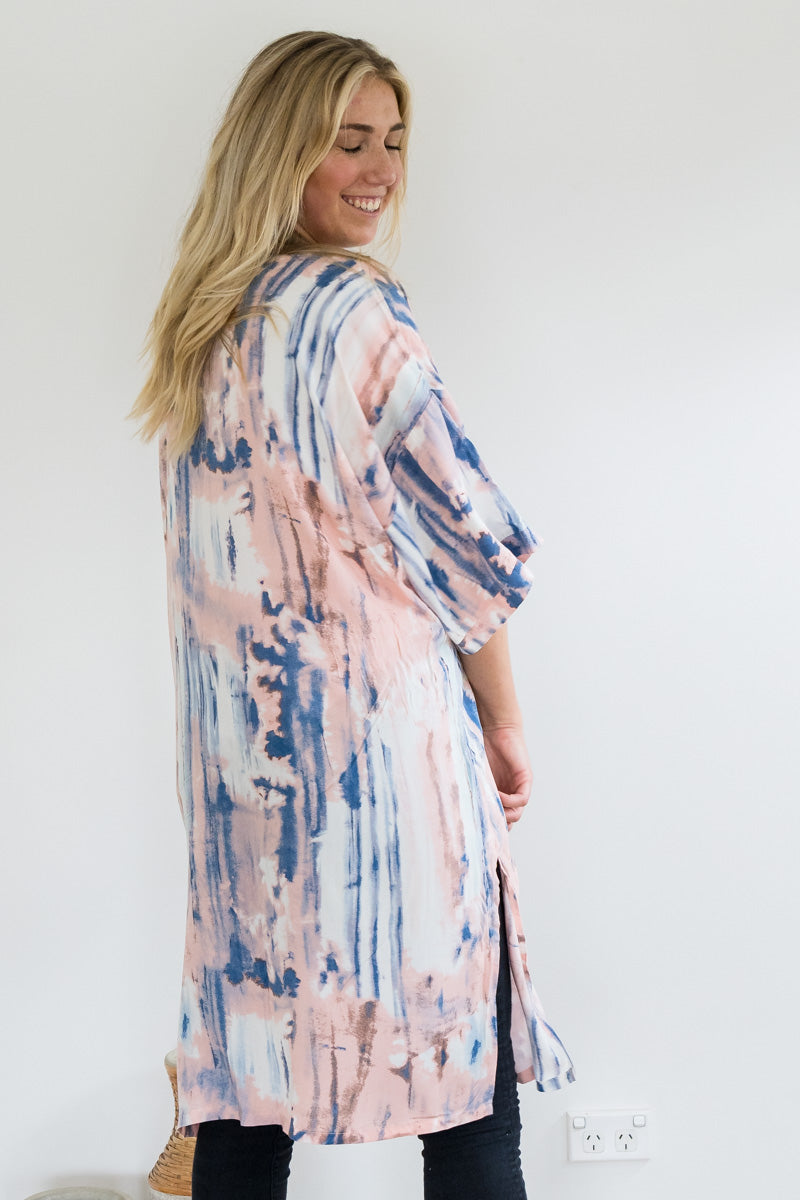 Caro Long line overshirt - Milky Way Disco