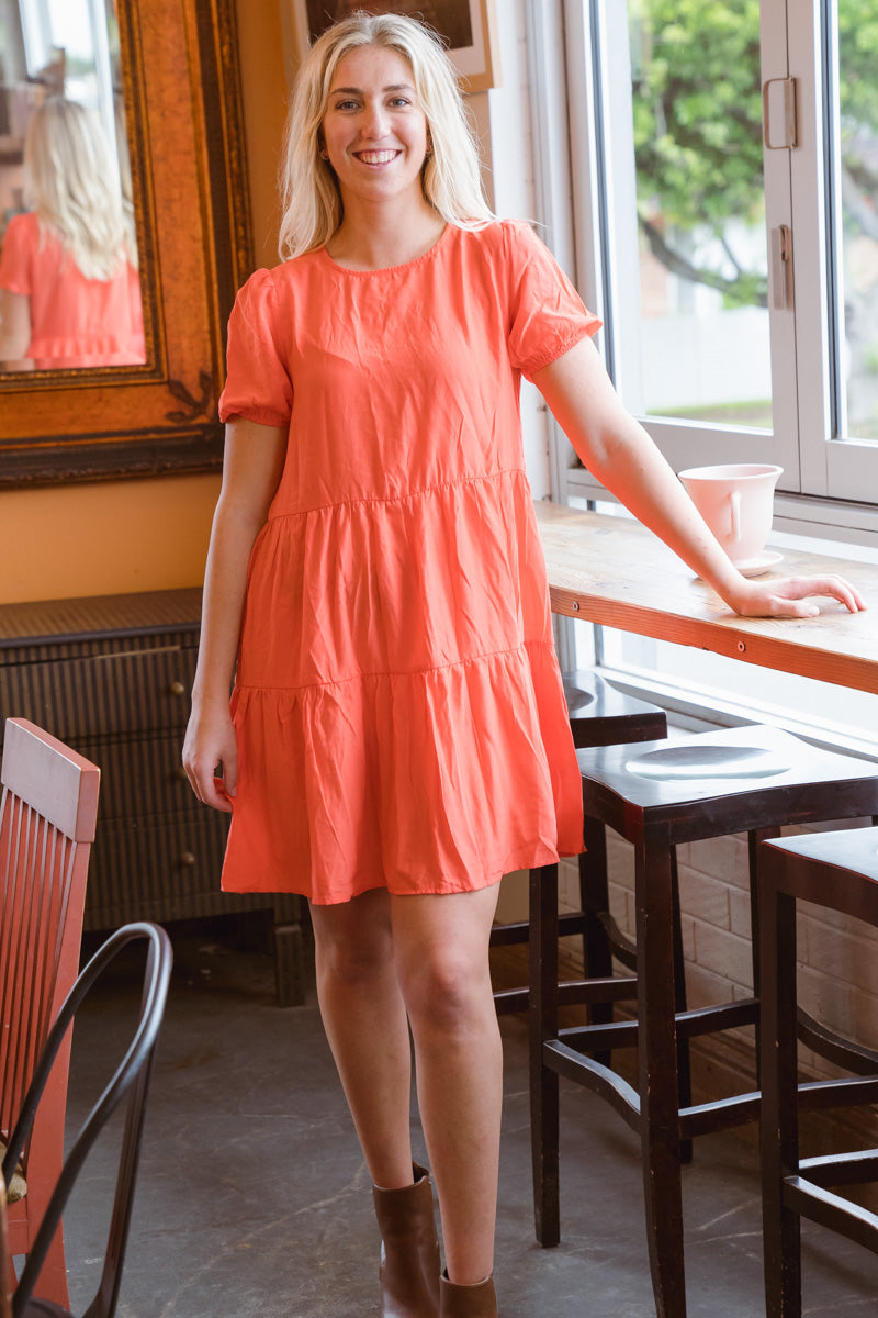 Orange Crush Midi Dress
