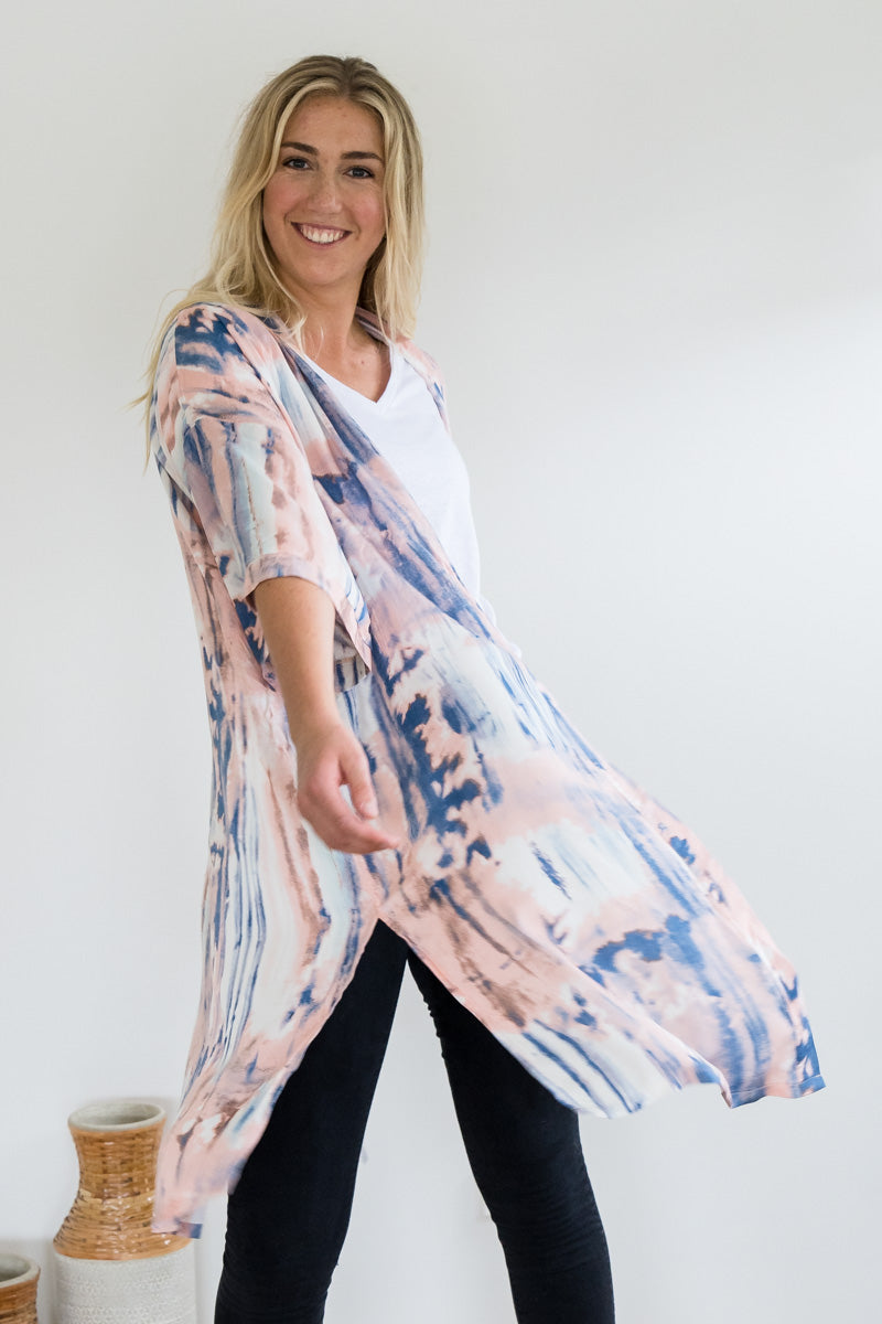 Caro Long line overshirt - Milky Way Disco
